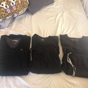 Black scrub sets medium